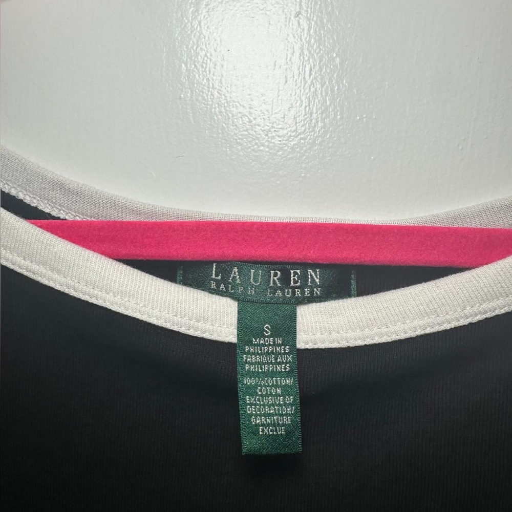 Retro 90s/Y2K Lauren Ralph Lauren Black Boatneck Dress Women’s Small - Picture 9 of 9